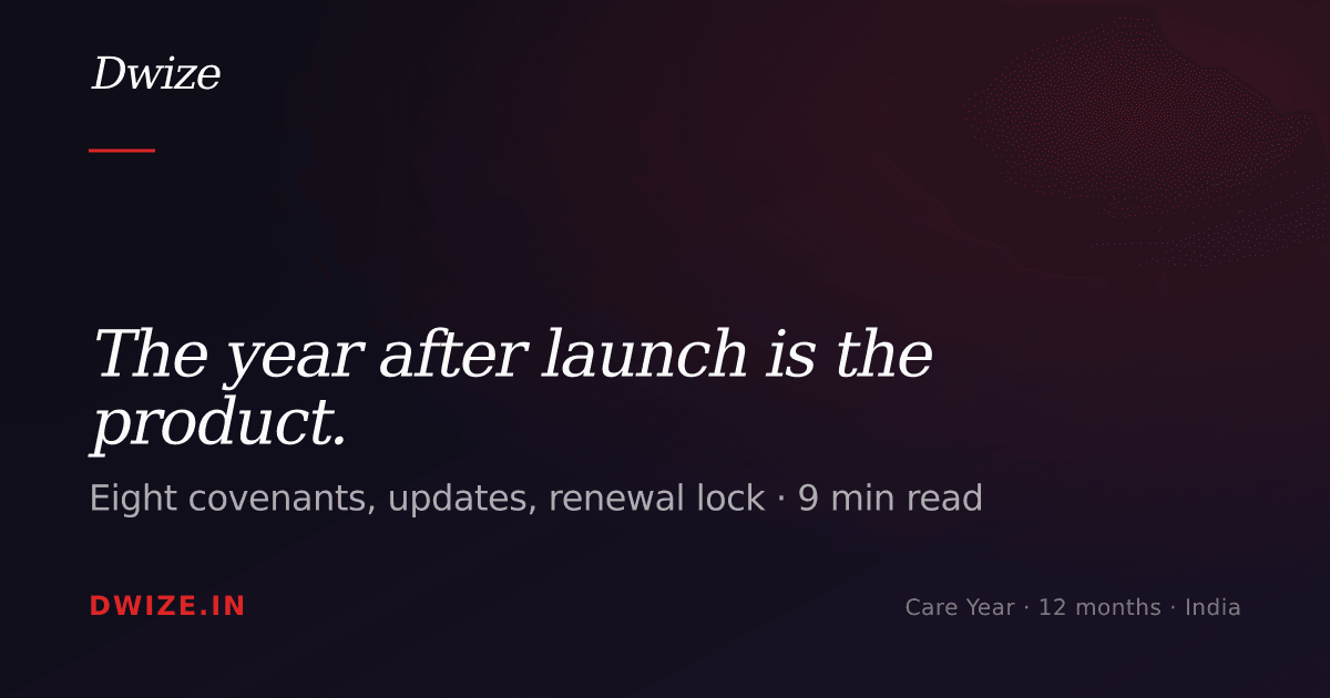 The year after launch is the product. — Dwize Insights
